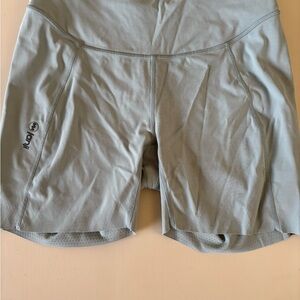 Janji Light Gray-Green Running Shorts